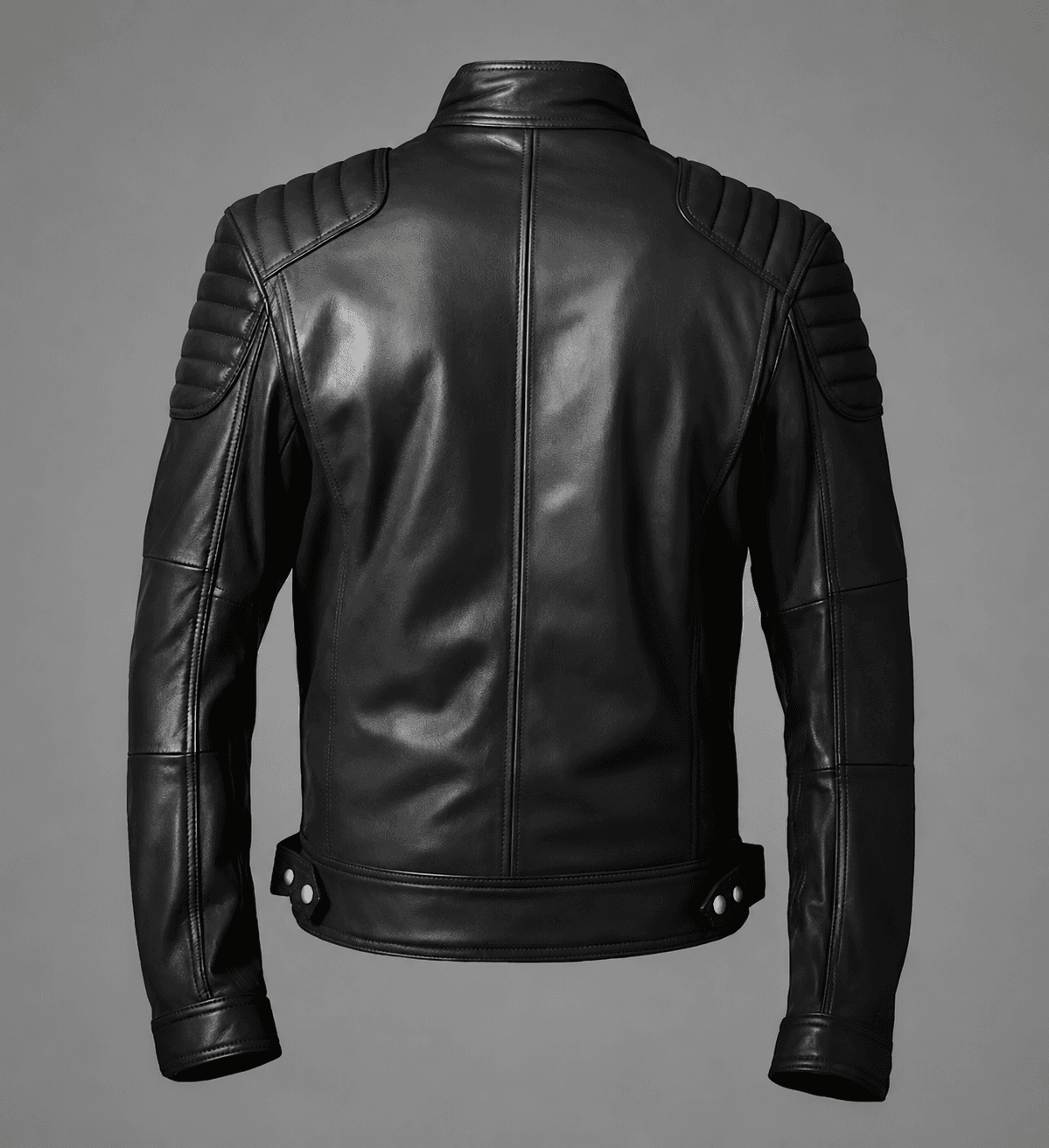 Men’s Black Café Racer Biker Leather Jacket